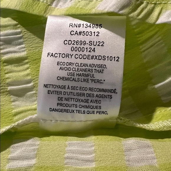 For Love and Lemons Maureen Midi Gingham Green White Cutout Dress Size Small NWT - Picture 9 of 9